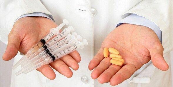 Inxección de medicamentos ou administración oral